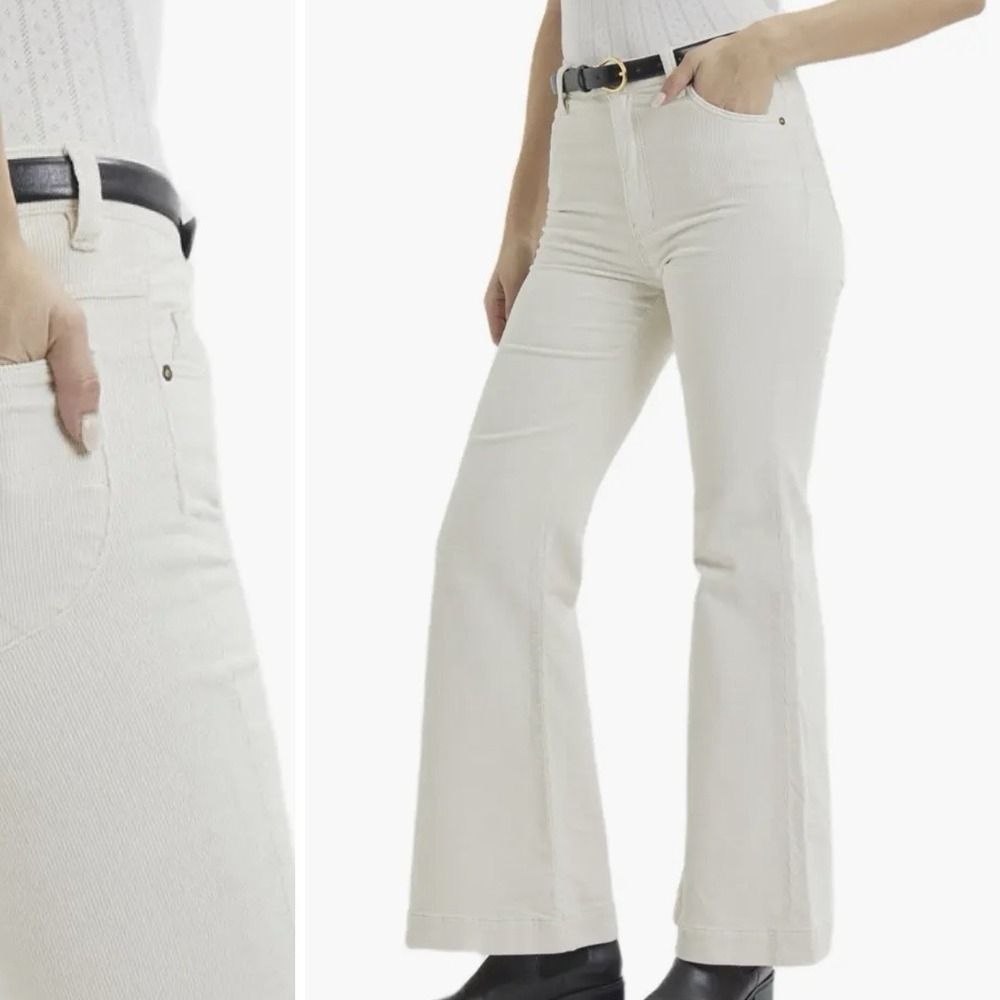 Rolla's East Coast Flare Jean Vanilla Corduroy High-Rise US Sz 28 AU 10 Boho 90s - Picture 2 of 15